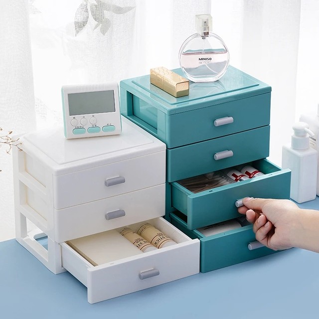 Desktop Plastic Storage Drawers Organizer Box Container Office Desk Shelve  Rack Cabinet Cosmetic Storage Box Makeup Organizer - AliExpress